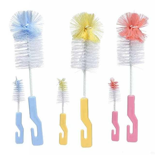2-in-1 Baby Feeder Cleaning Brush Set – Soft Bristle Bottle & Nipple Cleaner